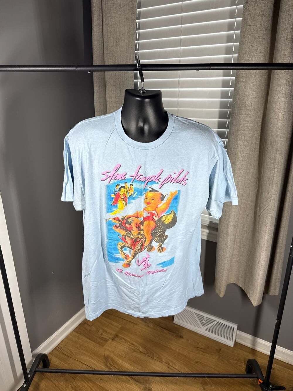 Stone Temple Pilots 12 Gracious Melodies Graphic T-Shirt - Blue